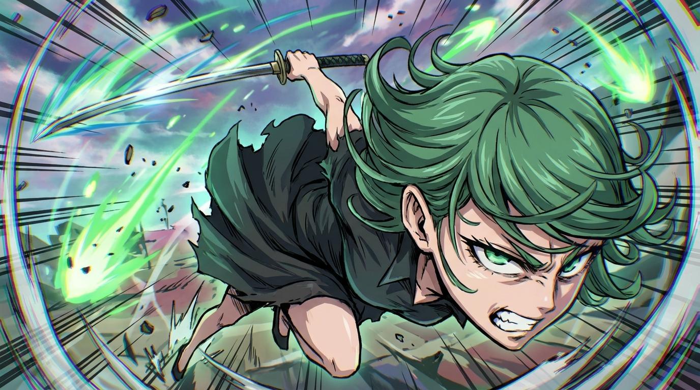 緑髪剣士の爆進